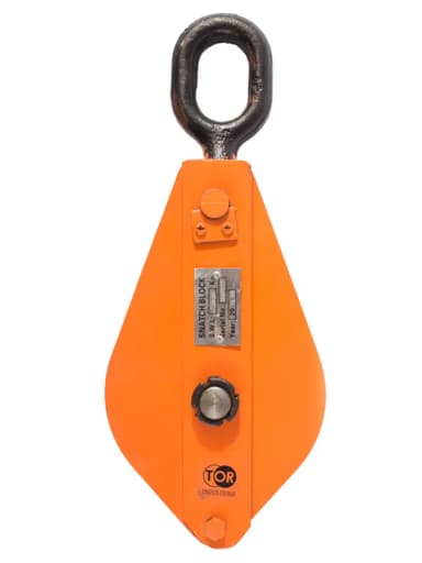 Блок монтажный однорольный с  ушком TOR 2 т с откидной щекой — фото 7